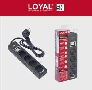 Stop Kontak Arde OB4 Lubang +SK + KABEL + USB