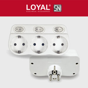 Stop Kontak Arde Triple Soket + SK Individual